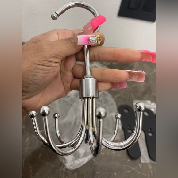 New! Unused! Belt Hanger for Closet, Monalife Metal 360°Rotating Tie and Belt Or - Picture 9 of 10